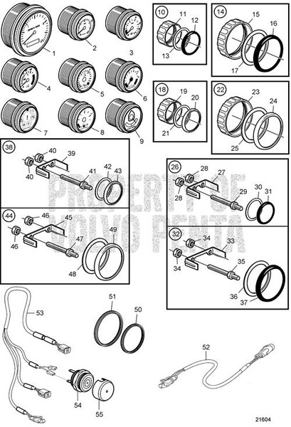 Tachometer by Volvo Penta (874928)