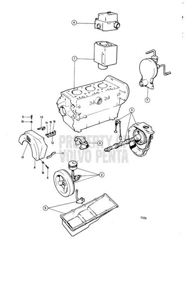 Cross Recessed Screw by Volvo Penta (956090)