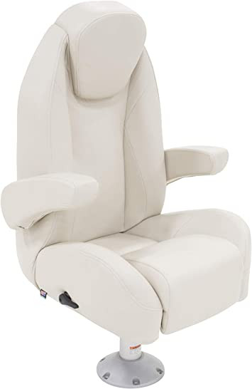 Lci Hi-B Helm Seat W/Rec & Flip  Bone Co (Pontoon Furniture) by Taylormade (434127)