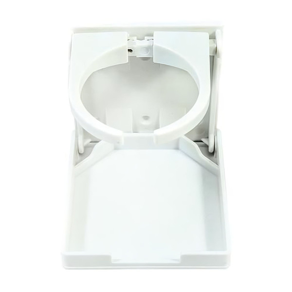 Fold Up Drink Holder W/Mounting Screws - White Abs - Packaged by TH Marine (LCH-52012-DP) Fold Up Drink Holder W/Mounting Screws - White Abs - Packaged by TH Marine (LCH-52012-DP)