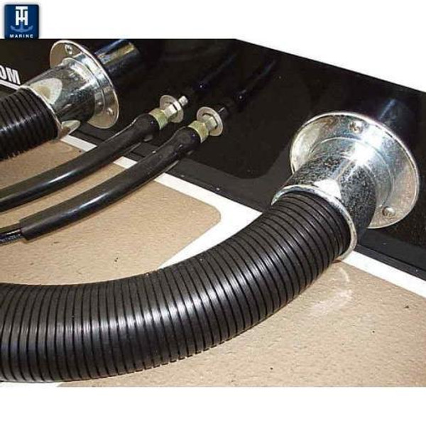 Rigging Flange With 4' Hose - 2" Hose Dia.  - Chrome Flange by TH Marine (RFK-1CP-DP) Rigging Flange With 4' Hose - 2" Hose Dia.  - Chrome Flange by TH Marine (RFK-1CP-DP)