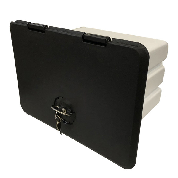 11" X 15" Locking Tackle Box W/ (3) Trays - Black by TH Marine (TBOX-1115-3T-1P)