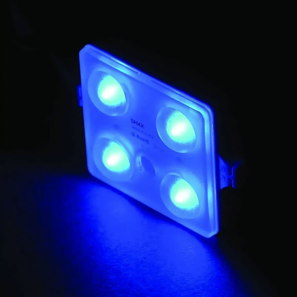 Single 4 Led Square Module - Blue - Pkgd. by TH Marine (LED-34186-DP)