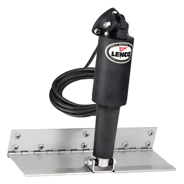 Lenco 4" x 12" Limited Space Trim Tab Kit with o Switch Kit 12V - Standard Finish - Standard Actuator - P/N 15125-101