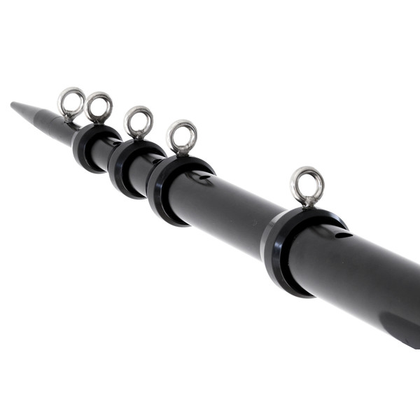 Tigress XD Telescoping Aluminum Outrigger Poles - 15' - 1-1/2" OD Black - P/N 88924-1