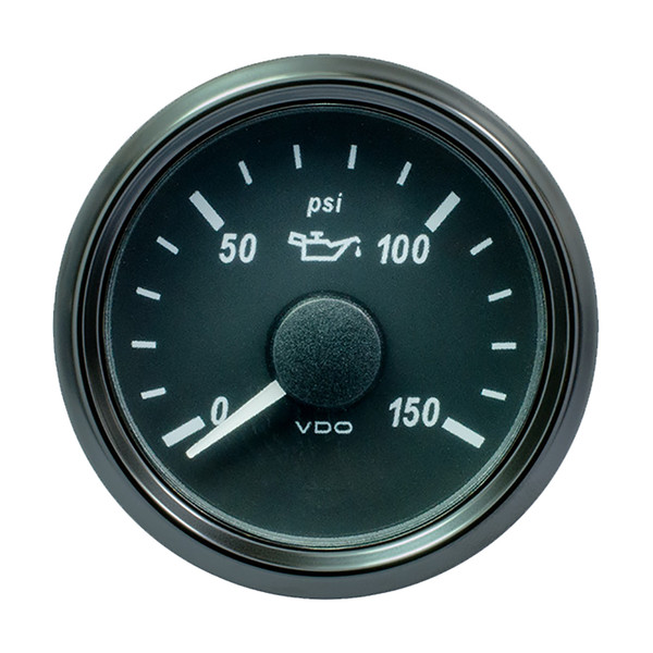VDO SingleViu 52mm (2-1/16") Oil Pressure Gauge - 150 PSI - 0-180 Ohm - P/N A2C3833300030