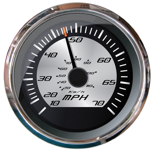 Faria Platinum 4" Speedometer - 70 MPH (Pitot) - P/N 22011
