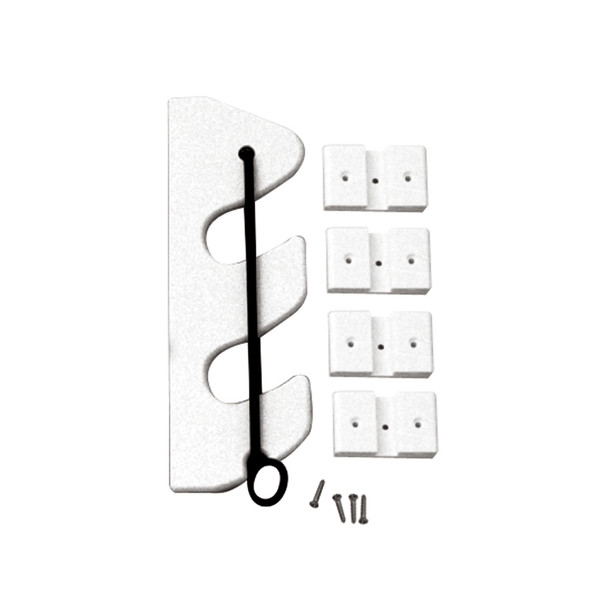 TACO 2-Rod Poly Bungee Rod Holder Rack - White - P/N P03-132W