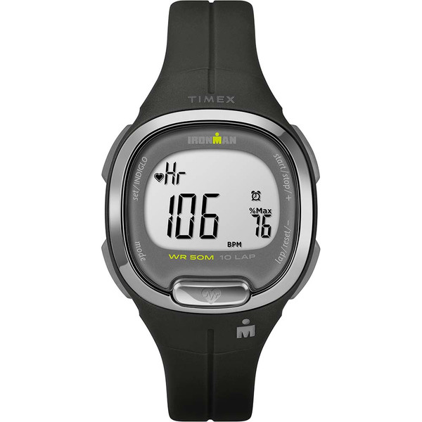 Timex IRONMAN® Transit+ 33mm Resin Strap Activity & Heart Rate Watch - Black/Silver Tone - P/N TW5M40500
