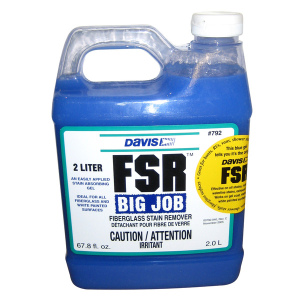 Davis FSR Big Job Fiberglass Stain Remover - 2-Liter - P/N 792