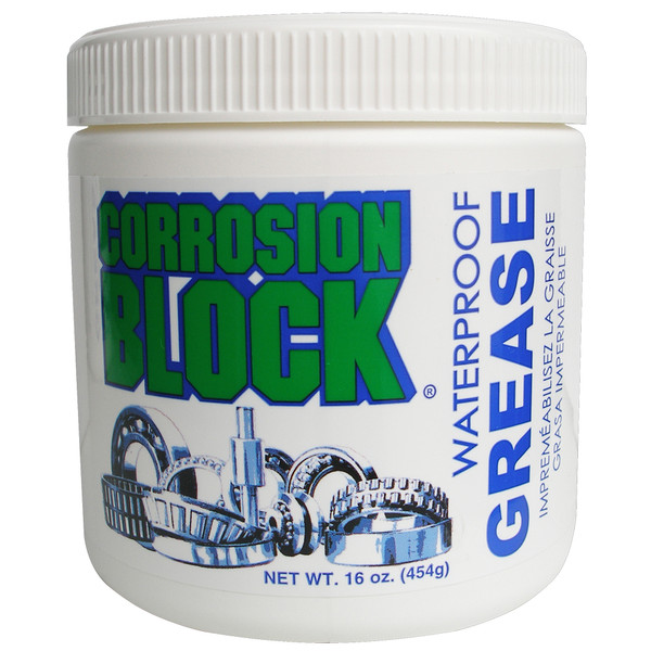 Corrosion Block High Performance Waterproof Grease - 16oz Tub - Non-Hazmat, Non-Flammable & Non-Toxic - P/N 25016