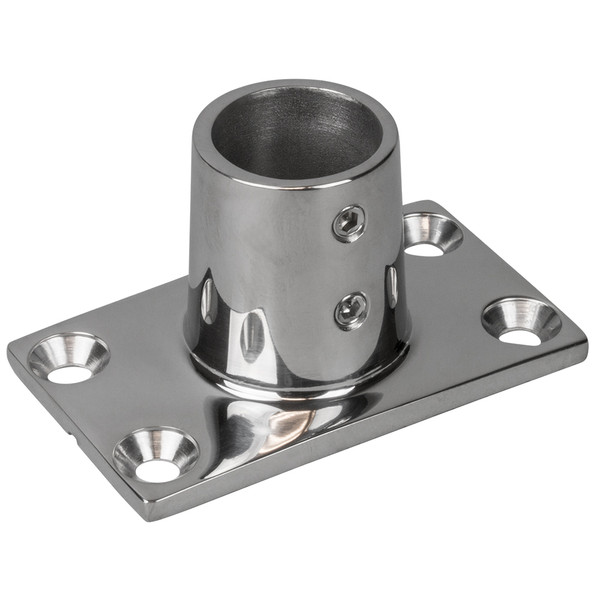Sea-Dog Rail Base Fitting Rectangular Base 90° 316 Stainless Steel - 1-7/8" x 3-3/16" - 1" OD - P/N 281901-1