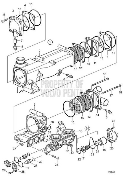 Heat Exchanger(V2) - Volvo Penta (40005711)