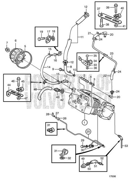 Radiator Hose by Volvo Penta (9523693)