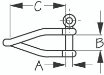 Ss 316 Twisted Shackle 3/16" by Sea Dog Marine (147404-1)