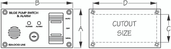 Bilge Pump Switch/Alarm Panel by Sea Dog Marine (423035-1)