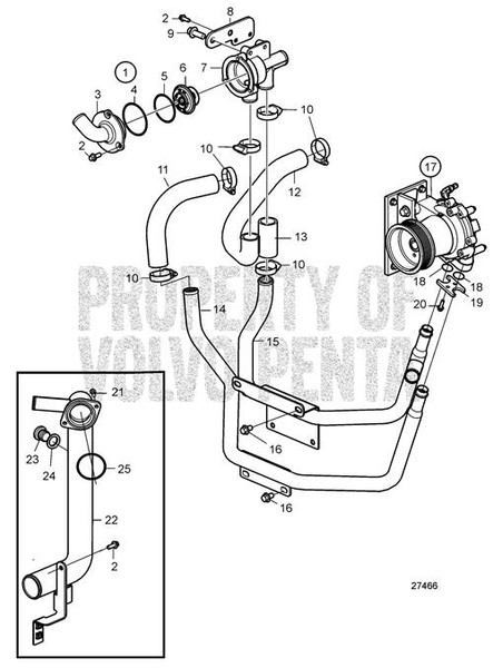 Thermostat by Volvo Penta (22322741)