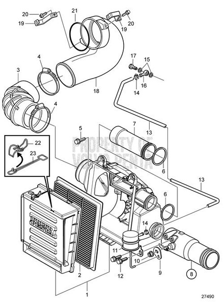 Air Cleaner by Volvo Penta (22469302)