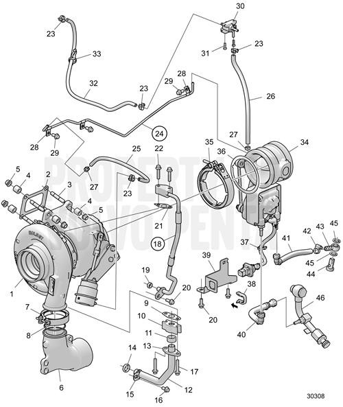 Hose by Volvo Penta (23570196)