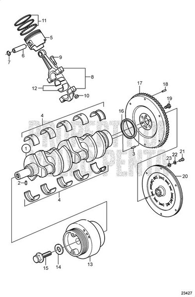 Piston Kit by Volvo Penta (3808523)