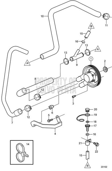 Hose by Volvo Penta (3808703)