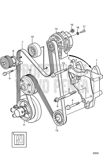 Bracket by Volvo Penta (3862663)