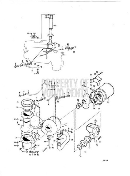 Coolant Pipe by Volvo Penta (842428) Coolant Pipe by Volvo Penta (842428)