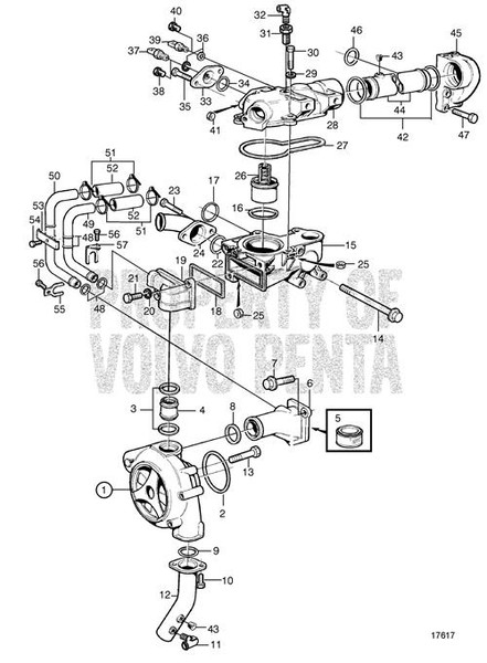 Coolant Pipe by Volvo Penta (847852)