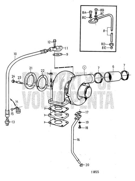 Turbocharger by Volvo Penta (864463)