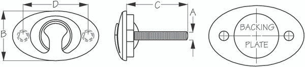 Stainless Steel Ski Tow Flush Mount - Sea-Dog Line (371840)