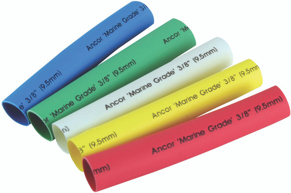 Heat Shrink Tubing, 3/8" x 3", Assorted Colors, 5pc Assortment by Ancor (304503)