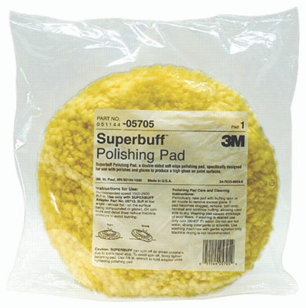 3M Wool Polishing Pad, 05705, 9 in, Double Sided, 6 per case by 3M (051131-05705)