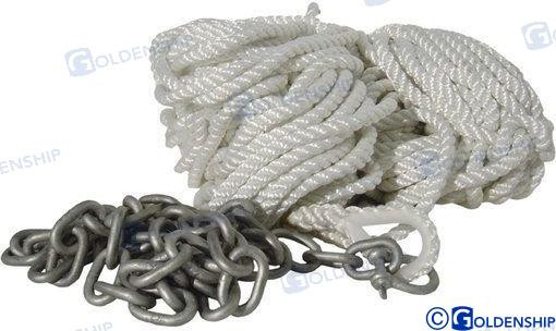 ANCHOR ROPE  O 12X30 W/CHAIN (GS60045)