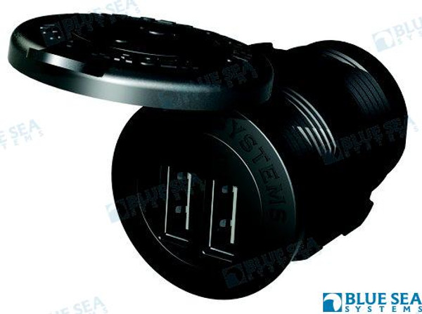 12/24VDC SCKT DUAL USB 48A (BS1045)