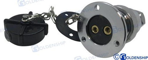 DECK CONN PLASTIC CAP 5A 2P (GS11023)