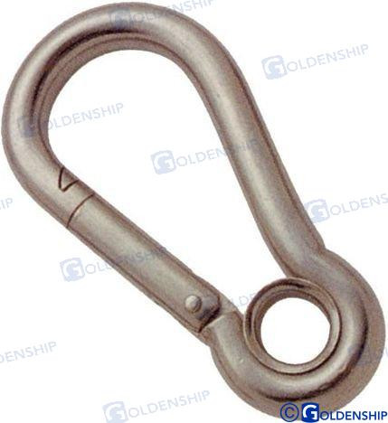 SPRING HOOK W/EYELET 8X80 MM (GS71233)