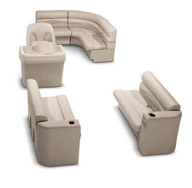 Deluxe Fishing Pontoon Seating Kit Beige (Pontoon Furniture) by Taylormade  (768542) - ProPride Marine