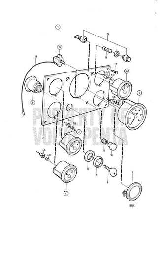 835656 Volvo Penta Voltímetro 12V