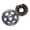 6" Plated Drum Brake Assembly, Riveted to 1-1/4" Uni-Hub w/ Set Screw & 1/4" Keyway