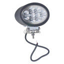 Work Light 12-24 Volt, 6 1/8" x 3 15/16" oval, 6 LED, spot