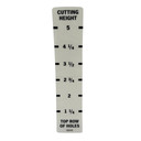 SCAG 482549 DECAL, CUTTING HEIGHT