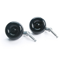 Weighted front wheels for extremely hilly terrain