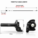 NIBBI 7/8" TWIST THROTTLE KIT WITH CABLE & GRIPS