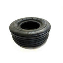 11 X 4.00 x 5 Ribbed Tire, 2 Ply, 3.2" Wide, 10.5" OD, Flat Profile