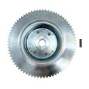 72 Tooth 35 Chain Sprocket 4-1/2" Drum Riveted to Mini-Hub, 1" Bore