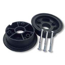 4" AZUSALite Wheel, 3" Wide For 1 3/8" OD Ball Bearings, Two Halves With Nuts & Bolts Only