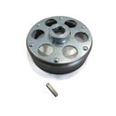 6" Brake Drum, Unplated w/ Riveted Uni-Hub, 1" Bore
