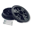 6" AZUSALite Wheel, 3" Wide, Two Halves With Nuts & Bolts Only
