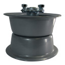6" Wheel, Steel, Wide, With 5/8" BB Flanged Hub With Bolts