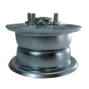 5" Wheel, Steel, Assembly With 5/8" BB Flanged Hub With Bolts, 4 1/4" Wide